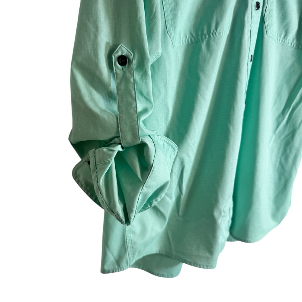 Ariat Women's Rebar Made Tough Venttek Workwear Button Down Shirt Teal Size XL - Picture 7 of 7